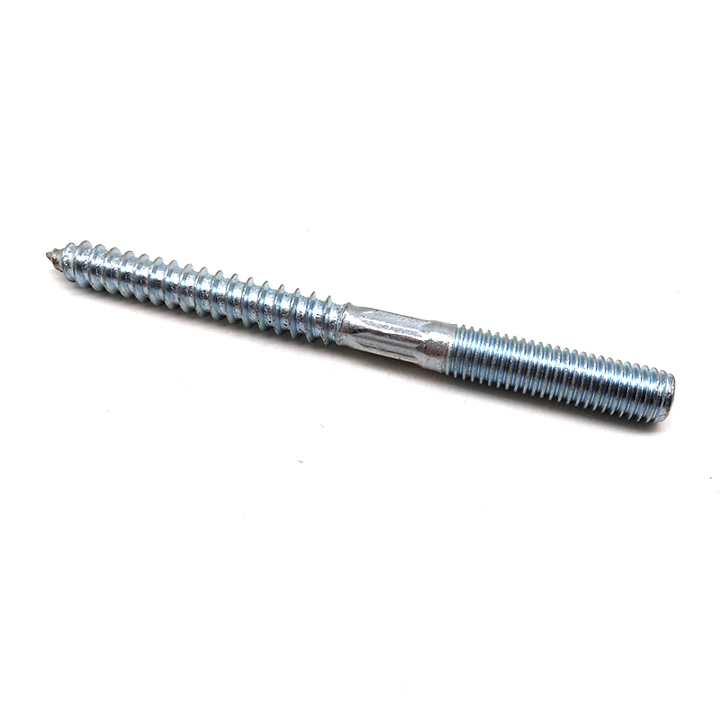 Carbon Steel Zinc Plated Double Thread Stud with Wood Screw Thread