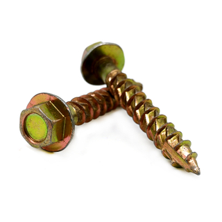 Carbon Steel grade 6.8/8.8/10.9 Yellow Zinc Plated Hex Flange Head Wood Screws