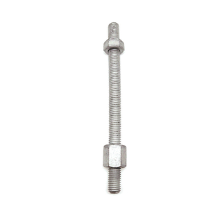 Grade 5.8 Carbon Steel Hot Dip Galvanized Full Threaded Rod with Hex Thick Nuts for Electric Tower