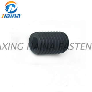 ISO 4026 black zinc plated hexagon socket flat end set screws