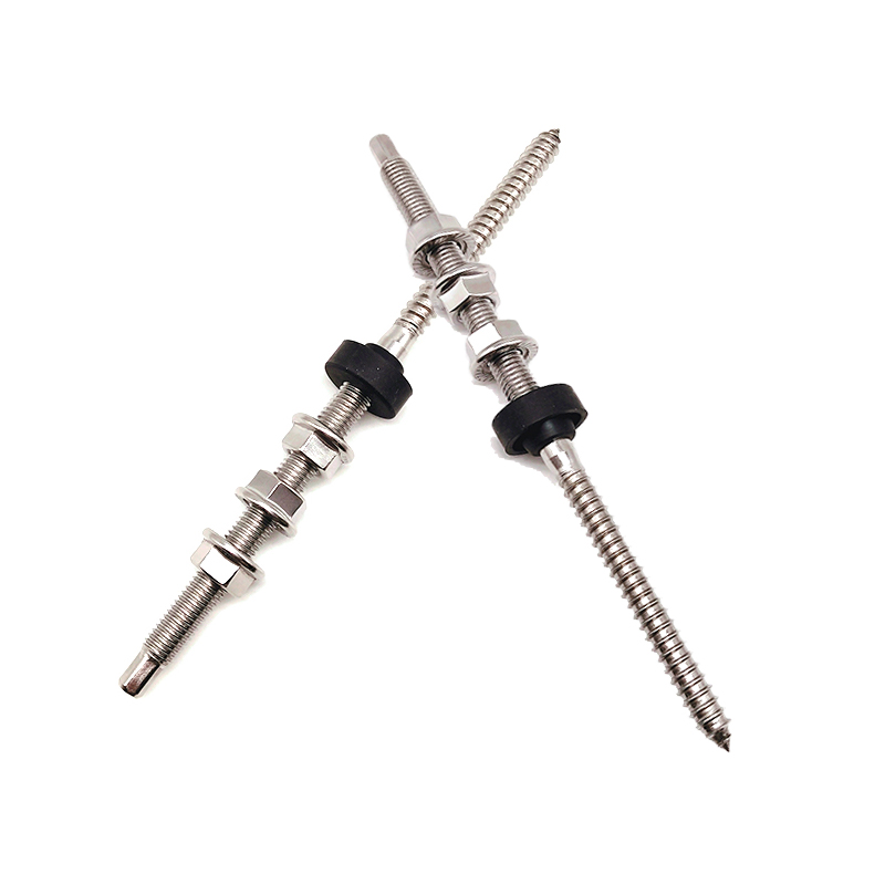 SS304 SS430 M10 Double Head Dowel Screw/ Hanger Bolt for Solar Roof Mounting 
