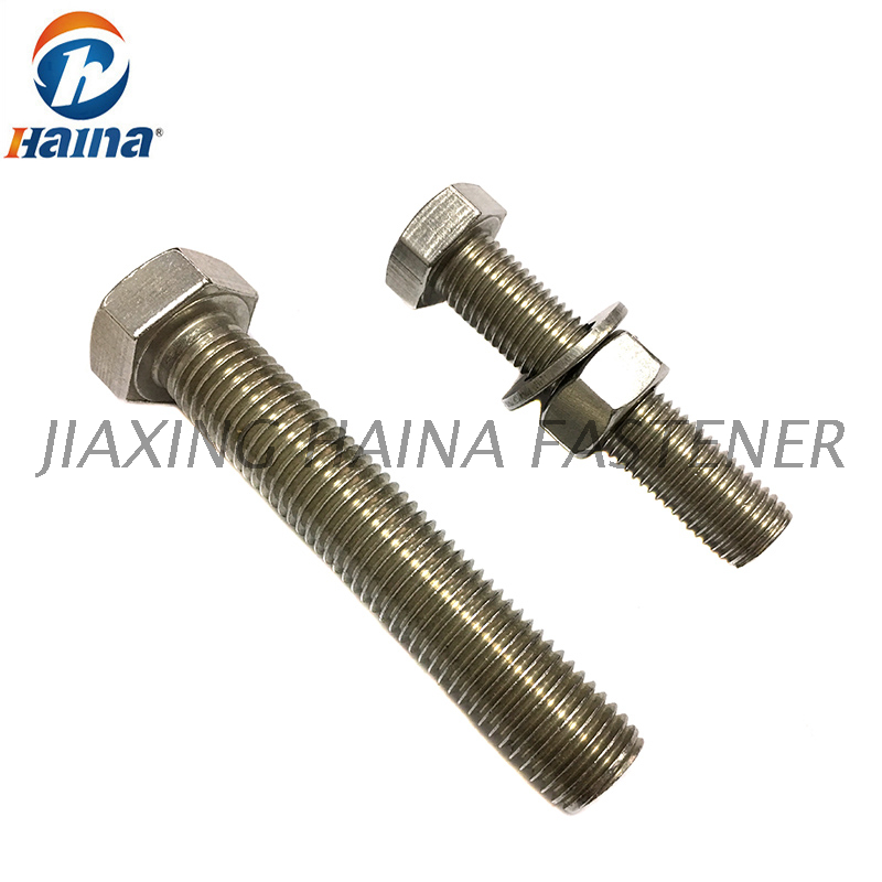 SS304 SS316 SS316L M10 M16 DIN933 ISO4017 Stainless Steel full thread Hex Bolt